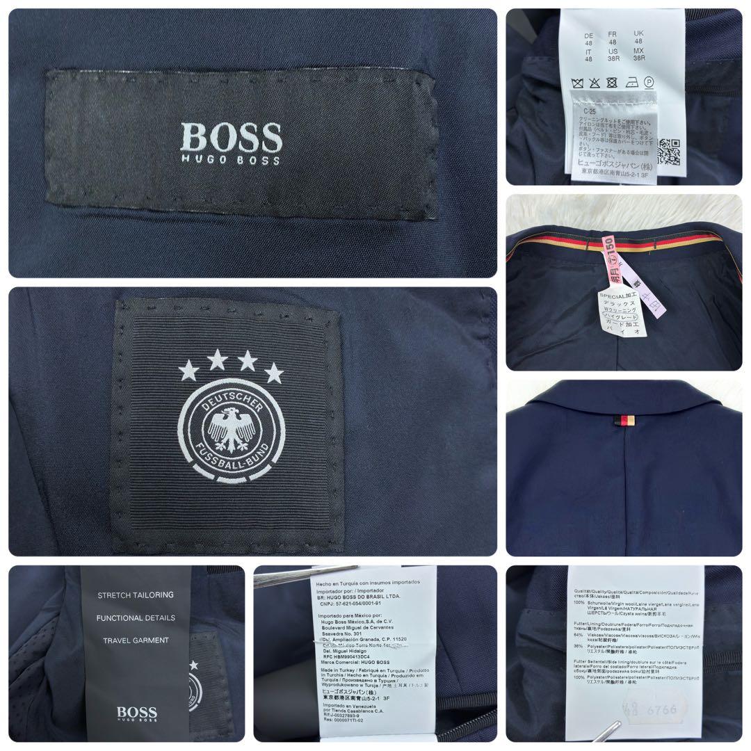 美品　近年モデル　ヒューゴボス　サッカードイツ代表モデル　トラベルジャケット　L