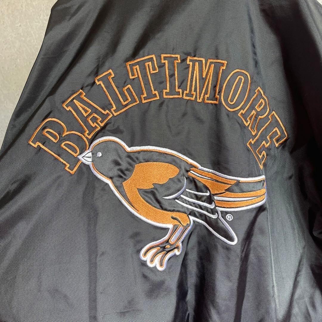 オールド 激レア90s MLB オリオールズ 刺繍ロゴ スタジャン