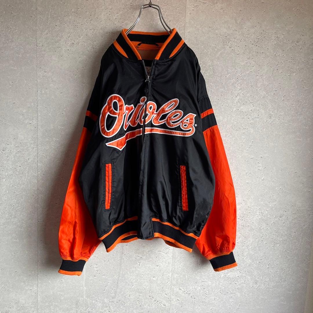 オールド 激レア90s MLB オリオールズ 刺繍ロゴ スタジャン
