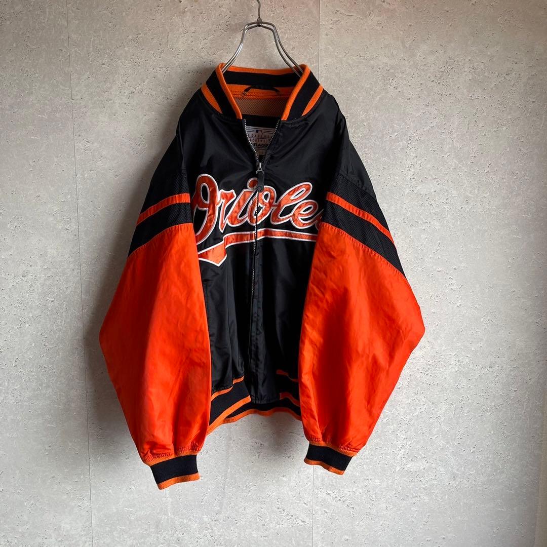 オールド 激レア90s MLB オリオールズ 刺繍ロゴ スタジャン