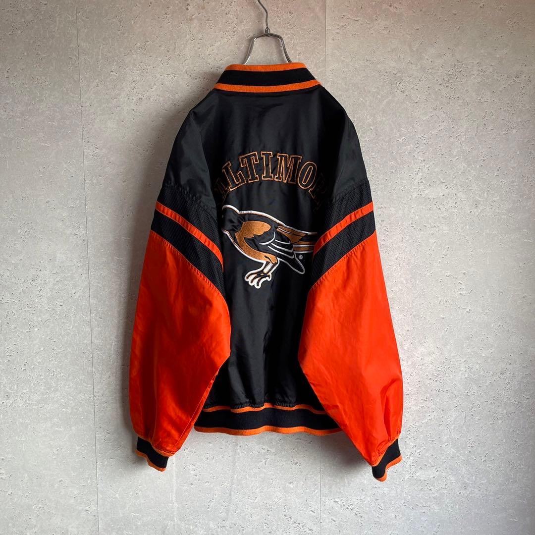 オールド 激レア90s MLB オリオールズ 刺繍ロゴ スタジャン