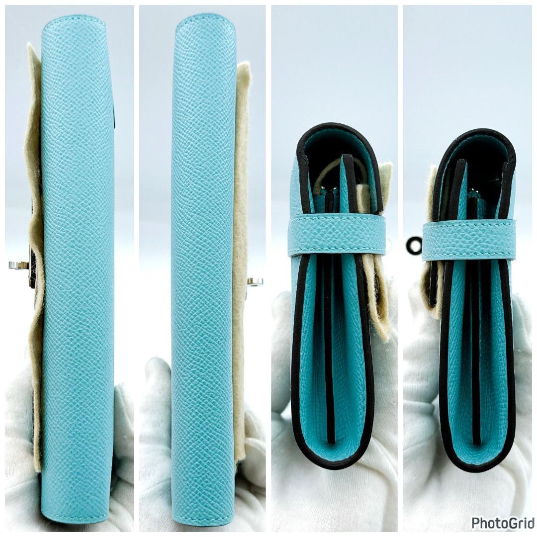 エルメス　ケリーウォレット　ブルーセレスト　X刻印　長財布　プレゼント