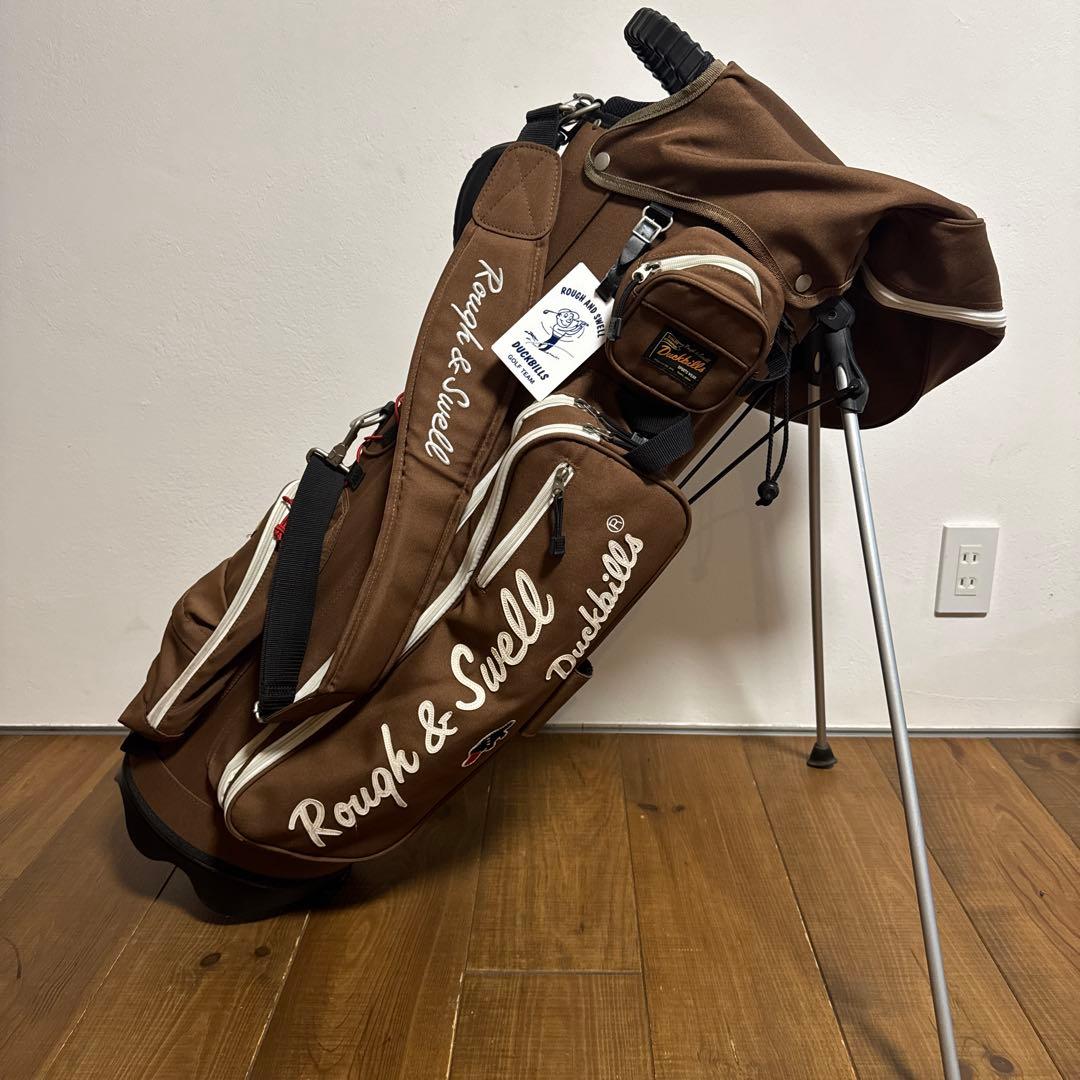ラフアンドスウェル キャディバッグ　ブラウン　スタンド式