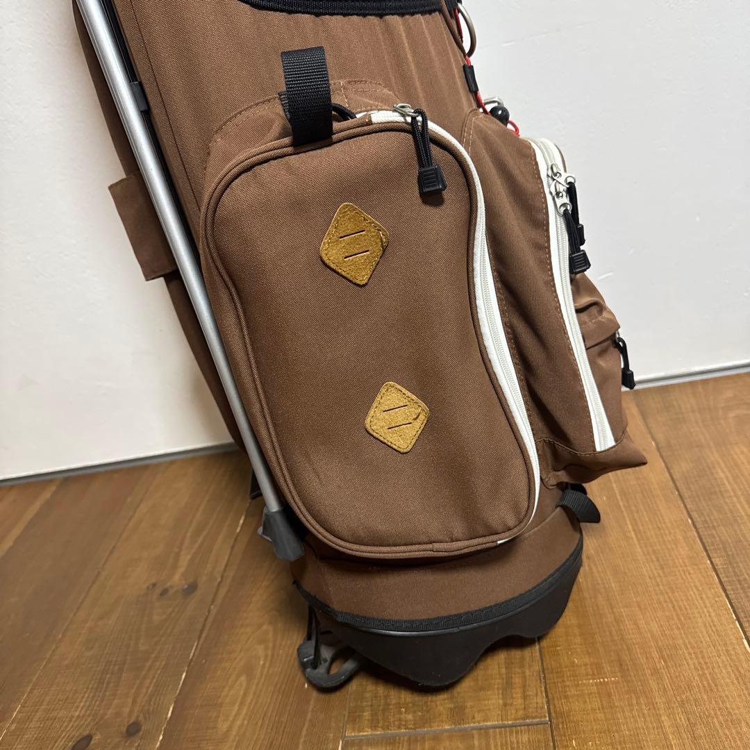 ラフアンドスウェル キャディバッグ　ブラウン　スタンド式