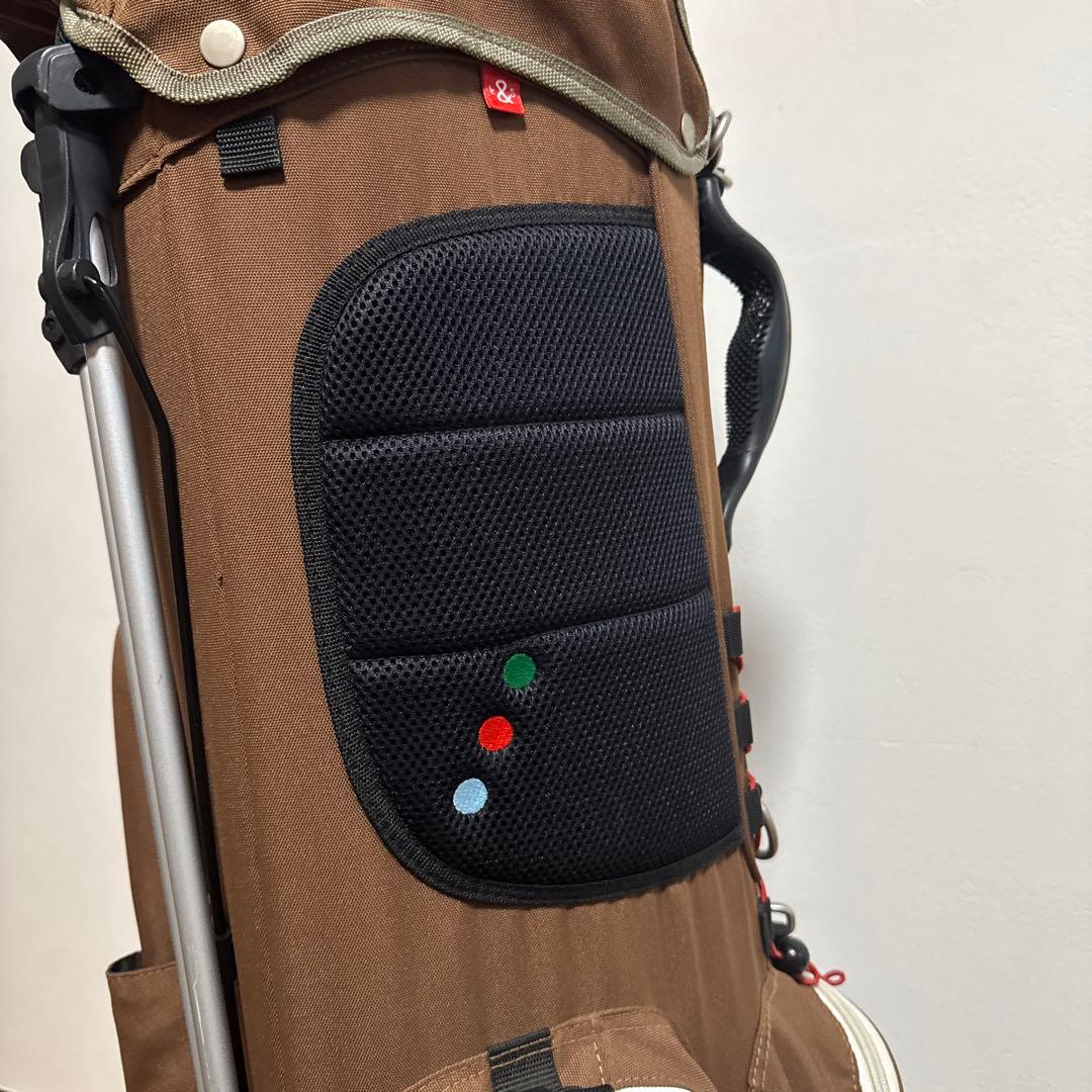 ラフアンドスウェル キャディバッグ　ブラウン　スタンド式