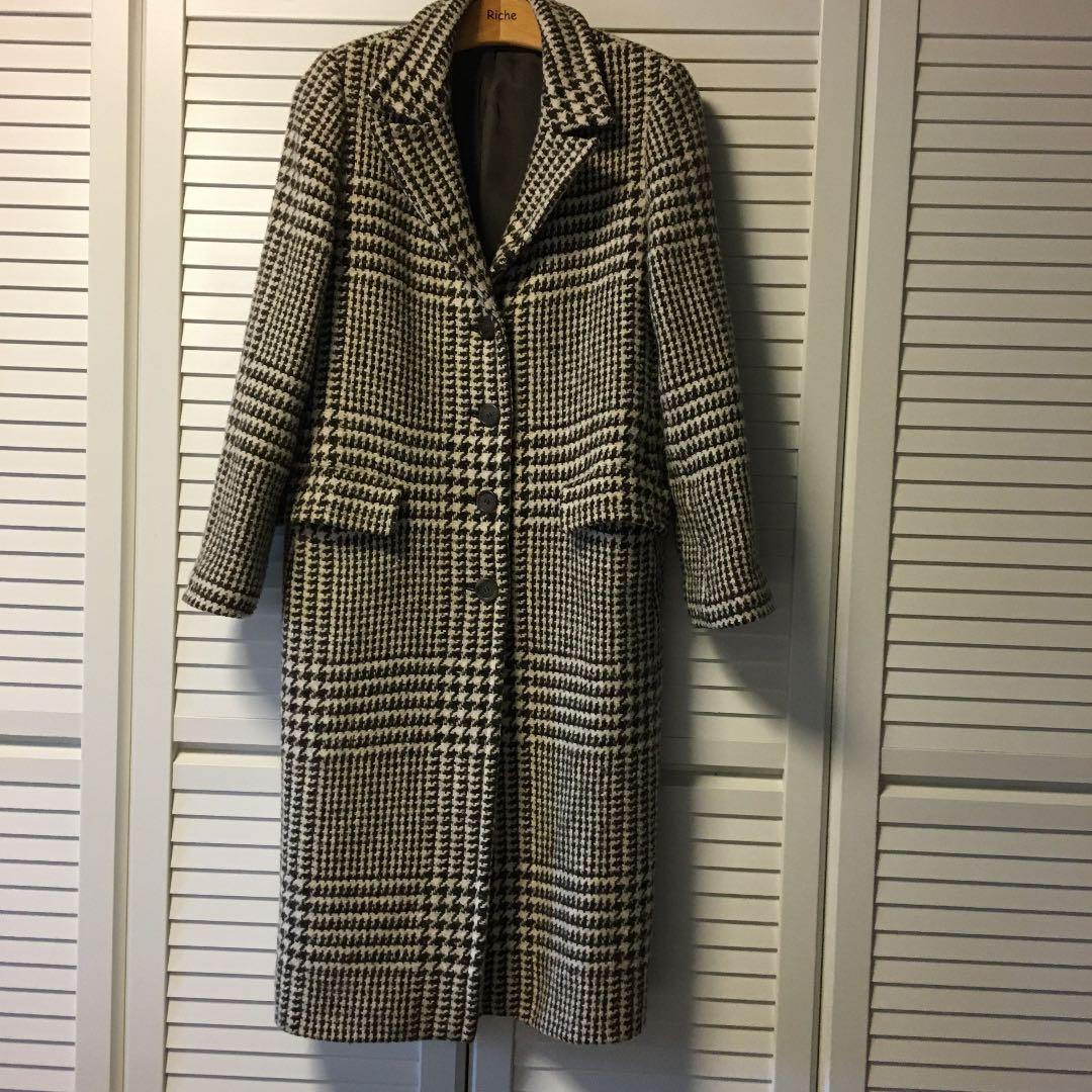 アクアスキュータム 千鳥柄ロングコート - メルカリ