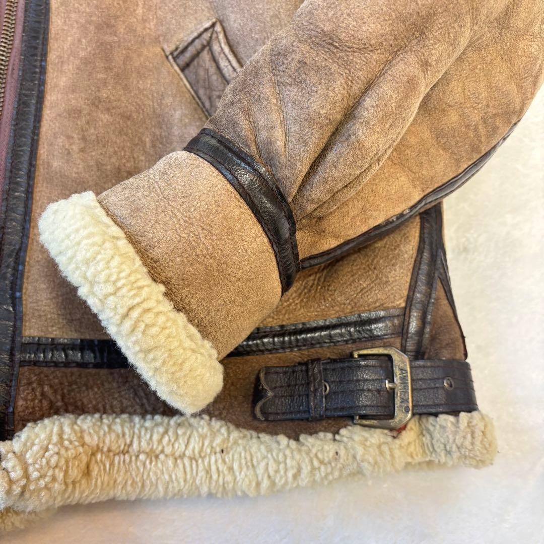 【専用】 アヴィレックス　ムートンジャケット　フライトジャケット　羊革　ブラウン