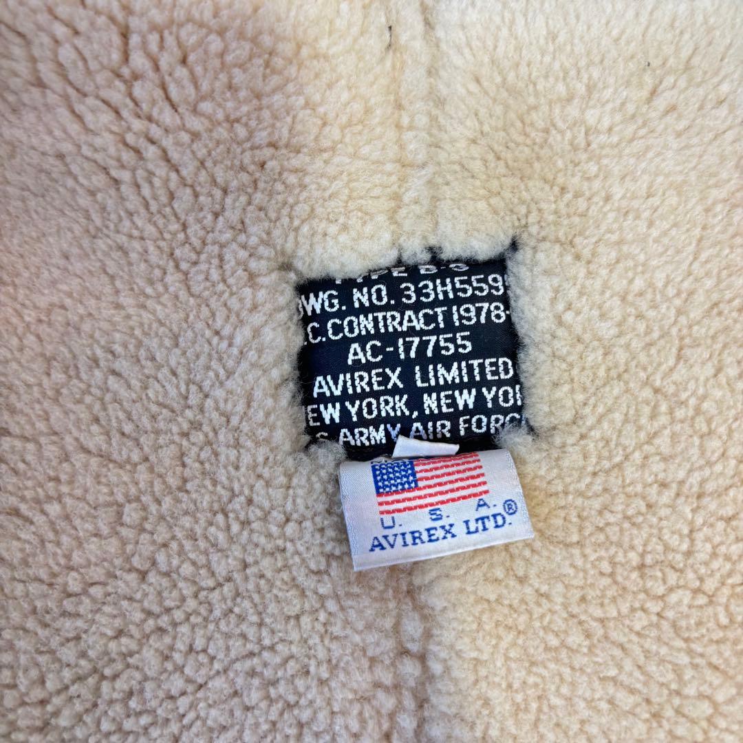 【専用】 アヴィレックス　ムートンジャケット　フライトジャケット　羊革　ブラウン