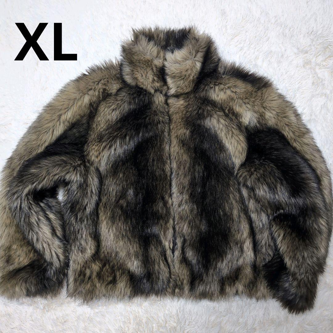 希少 ZARA フェイクファーボンバージャケット ファーブルゾン メンズL