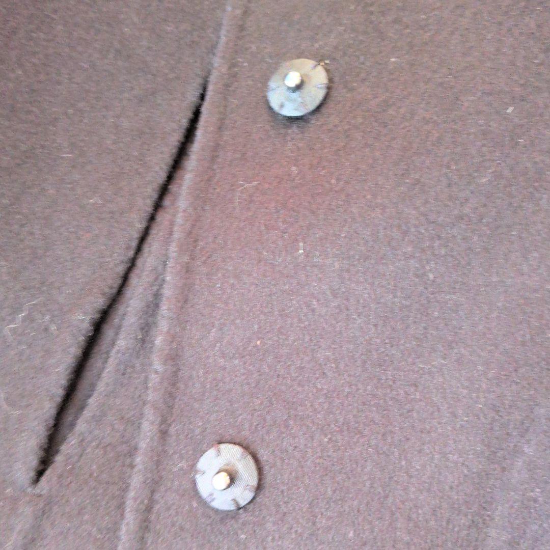 ブラック ホックスクファー付き カシミアダブルフェイスケープコート