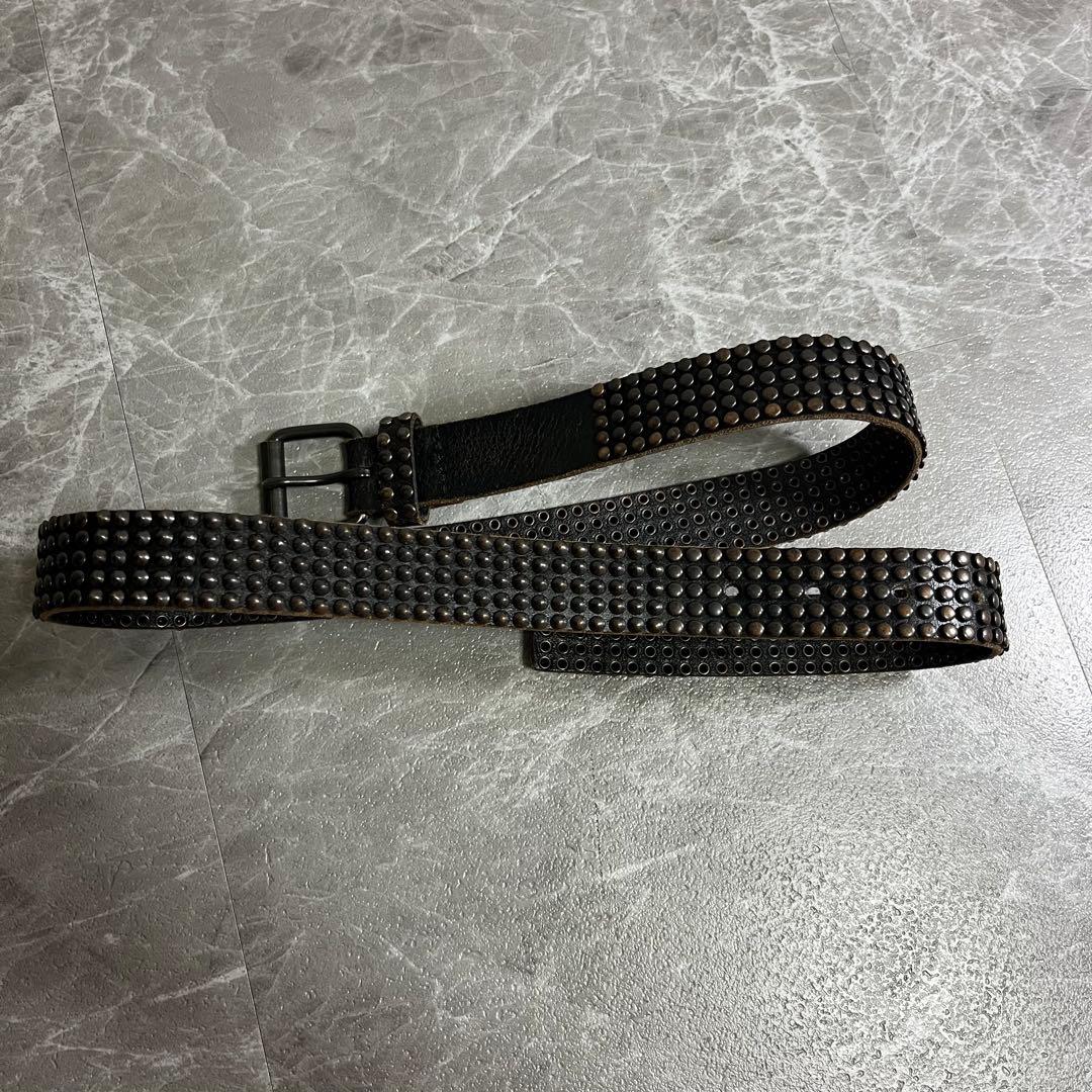 y2k 00s スタッズベルト グランジ レザー　本革　アメカジ　バイカー