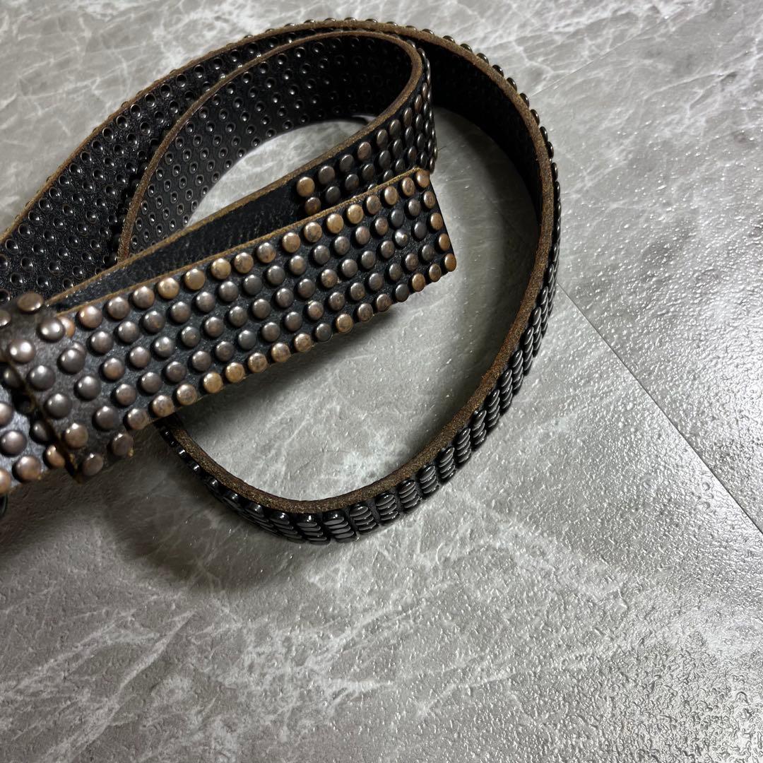 y2k 00s スタッズベルト グランジ レザー　本革　アメカジ　バイカー