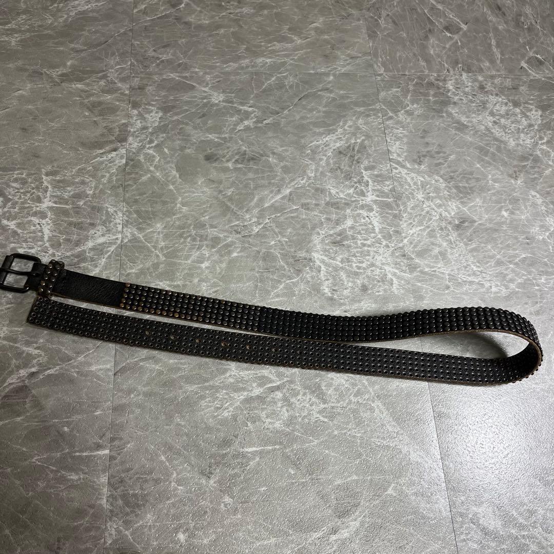 y2k 00s スタッズベルト グランジ レザー　本革　アメカジ　バイカー