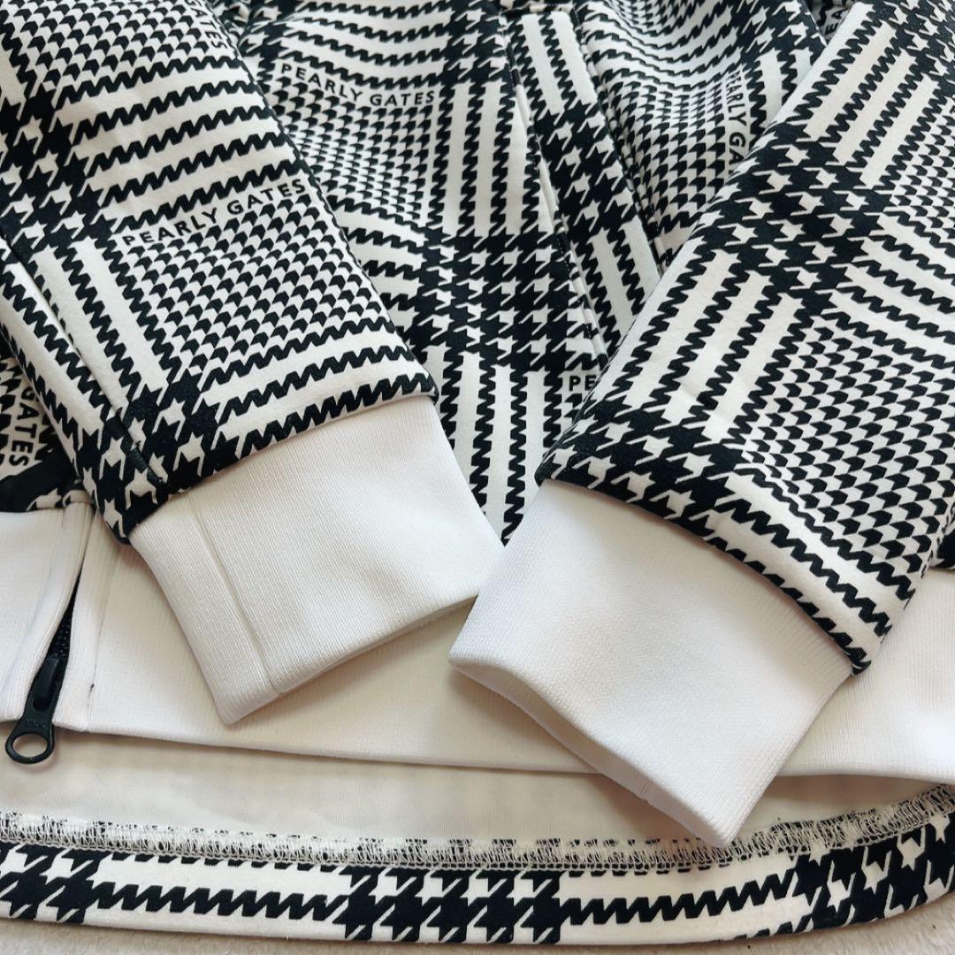 極美品 近年 パーリーゲイツ セットアップ 千鳥 パーカー チェック パンツ