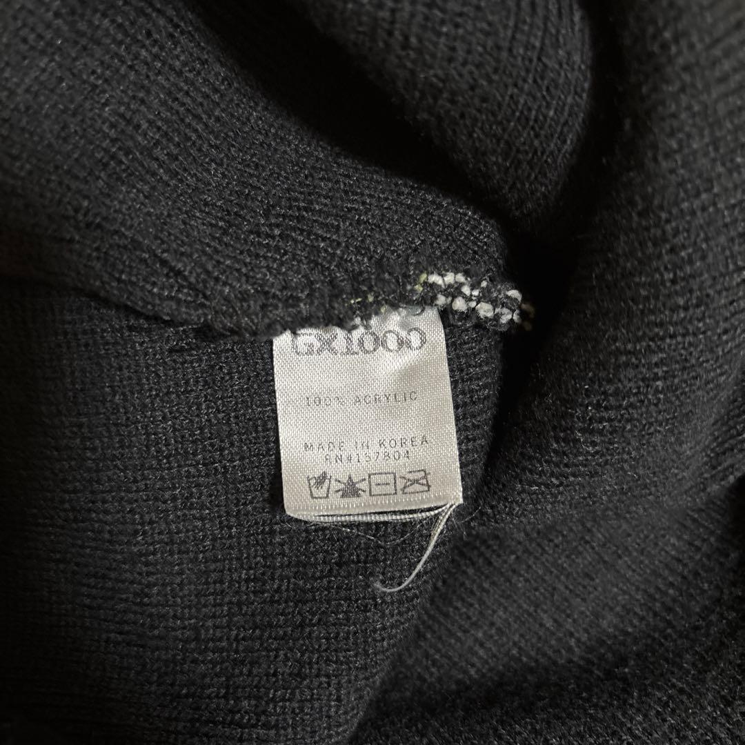 GX1000 花柄ニット帽 ネイビー