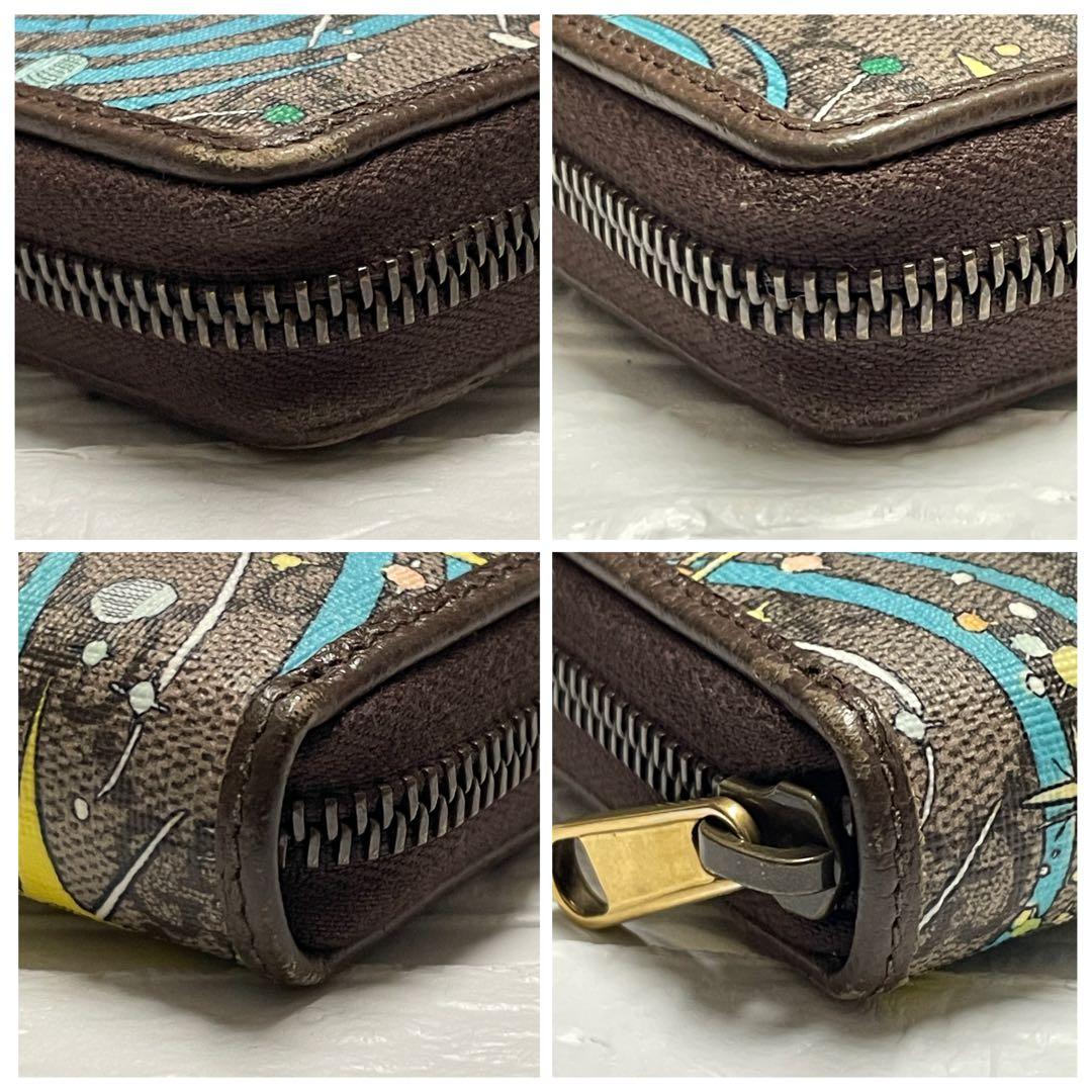 【良品】GUCCI×Disneyコラボ　ラウンドファスナー長財布　GGスプリーム