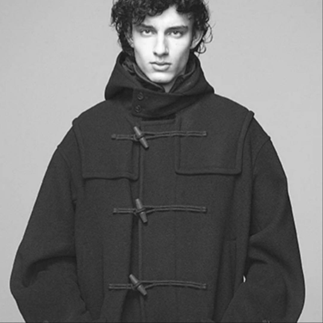 美品✨+J ユニクロ ダッフルコート オーバーサイズ ブラック 黒 L