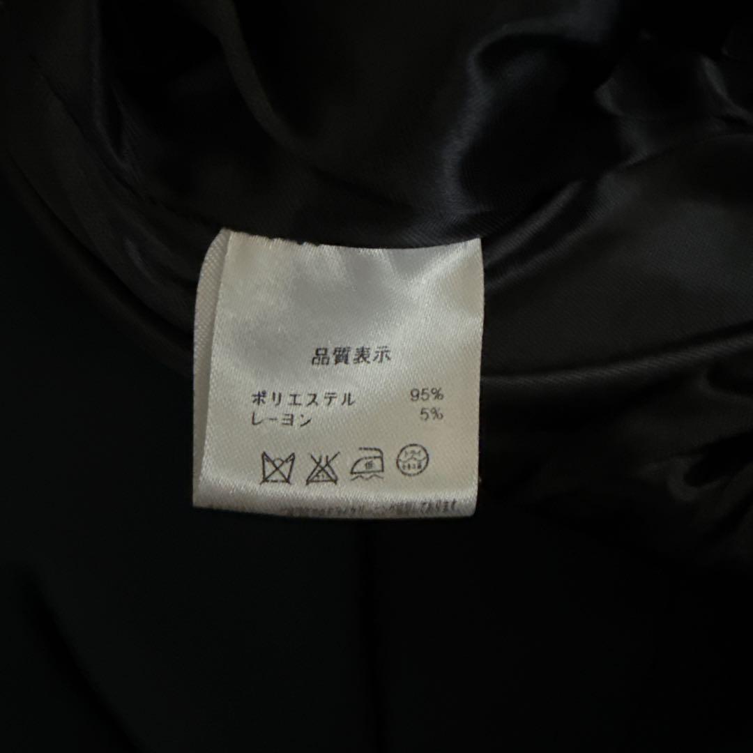 Rinfarre Aライン スカーフ柄モスグリーン 七分袖 Vネック ワンピース