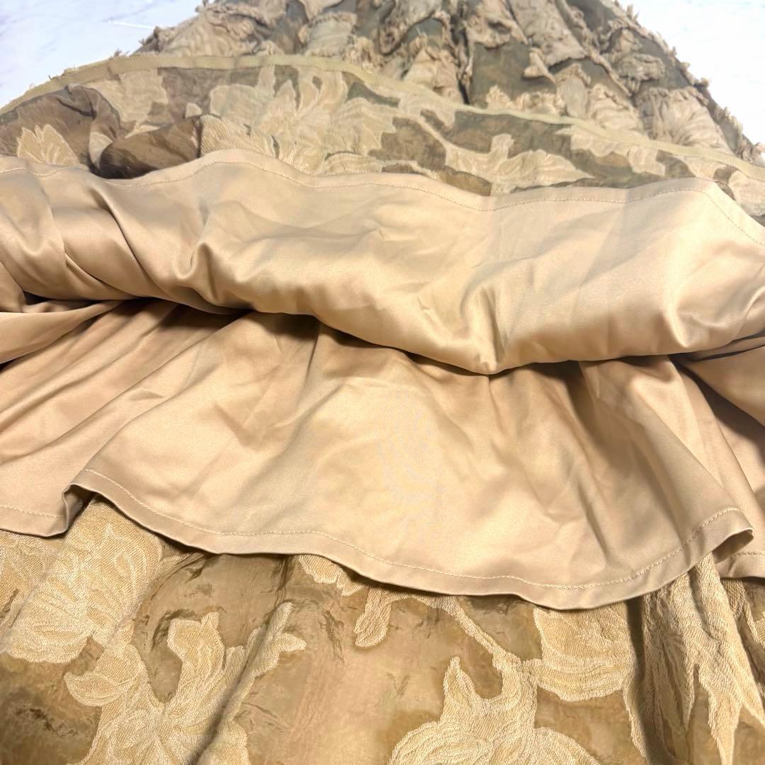 【新品未使用】アニュアンス カット ジャガード ランダム タック スカート