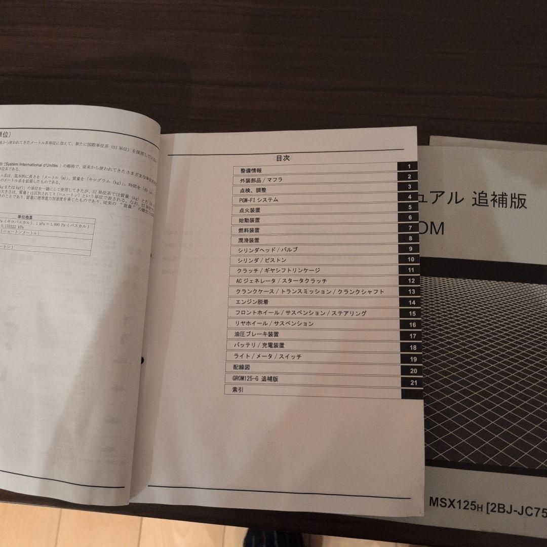 ホンダ　グロム　サービスマニュアル