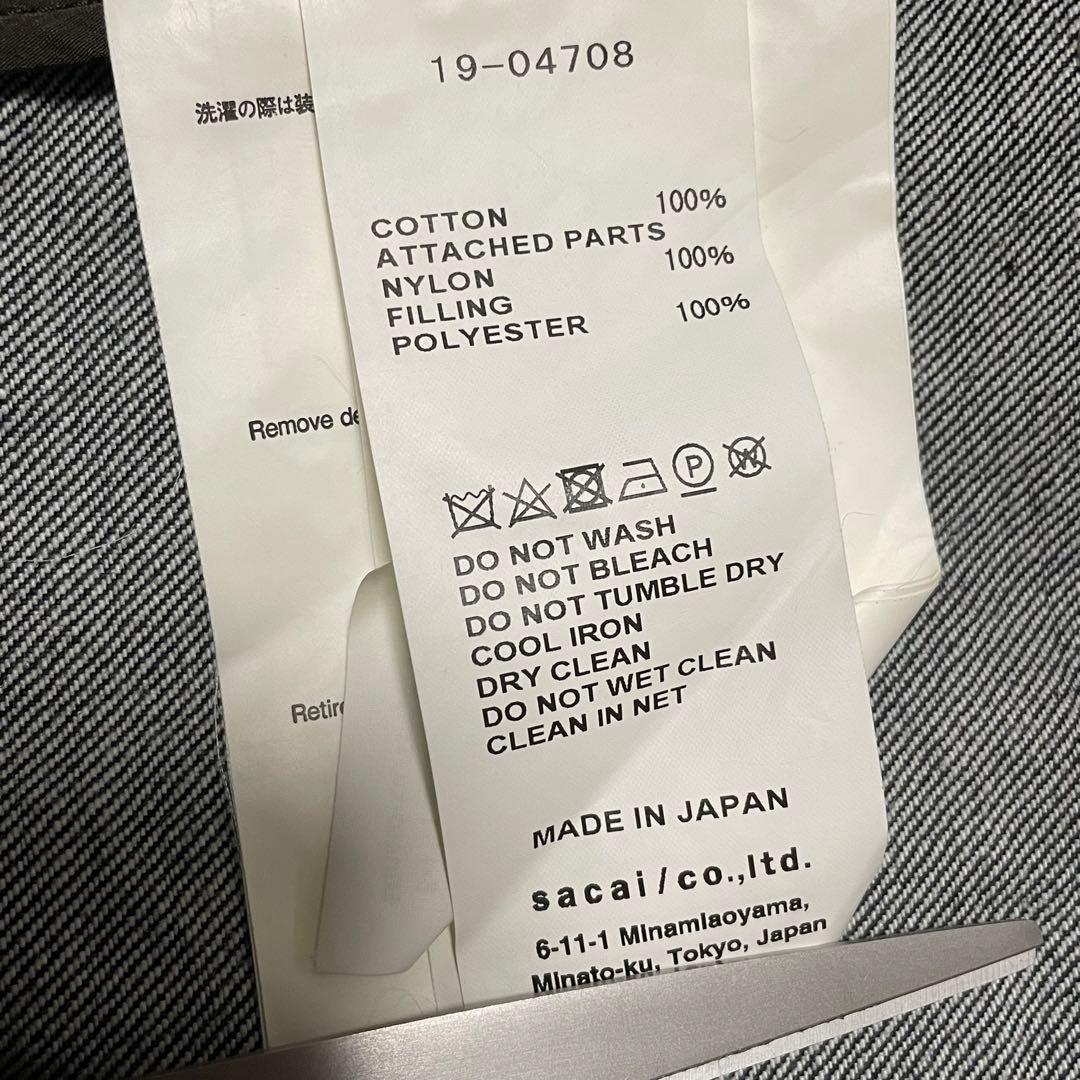 【19AW】sacai ナイロン ドッキング デニムジャケット