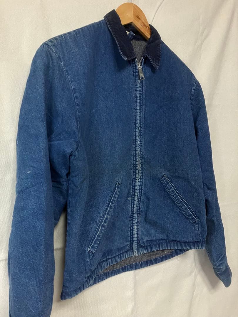 60〜70s ストアブランド デニムジャケット ブランケット付き ヴィンテージ