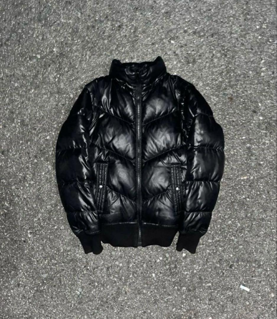 y2k old UNIQLO ダウンジャケット archive 光沢 黒 短丈 - メルカリ
