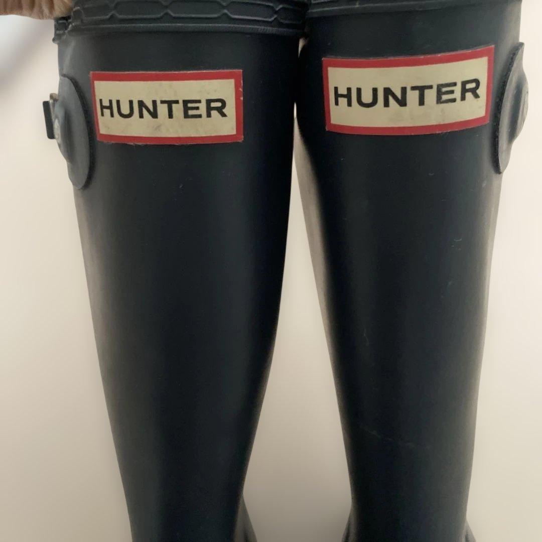 HUNTER ネイビー 長靴 バックル付き UK13（20.7cm） - メルカリ