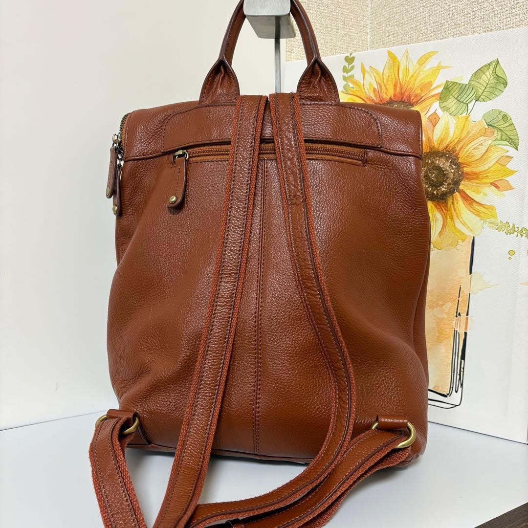 ★美品★キタムラk2 リュック　オールレザー　通学通勤　A4 ブラウン