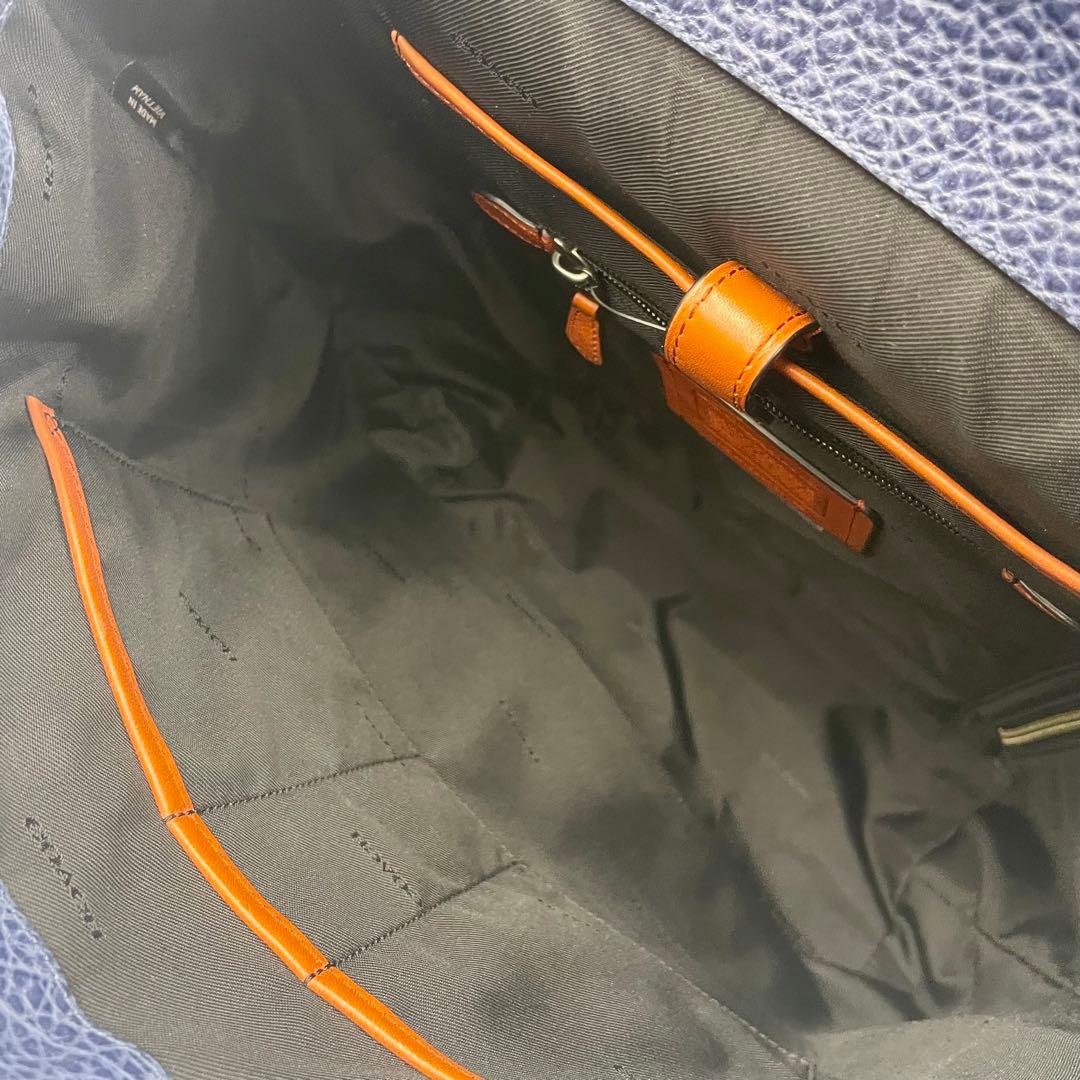 美品 COACH コーチ マンハッタン バックパック 大容量 レザー ネイビー