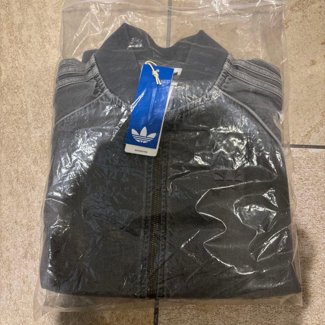 新品L⭐️adidasアディカラー ルーズ デニムブラック ウォッシュ ジャケット