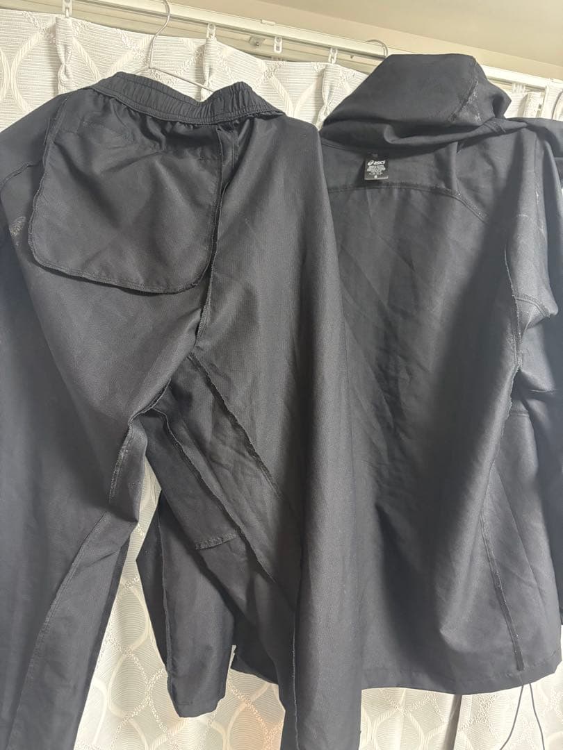 ASICS ブラック ジャージ上下セット　XL