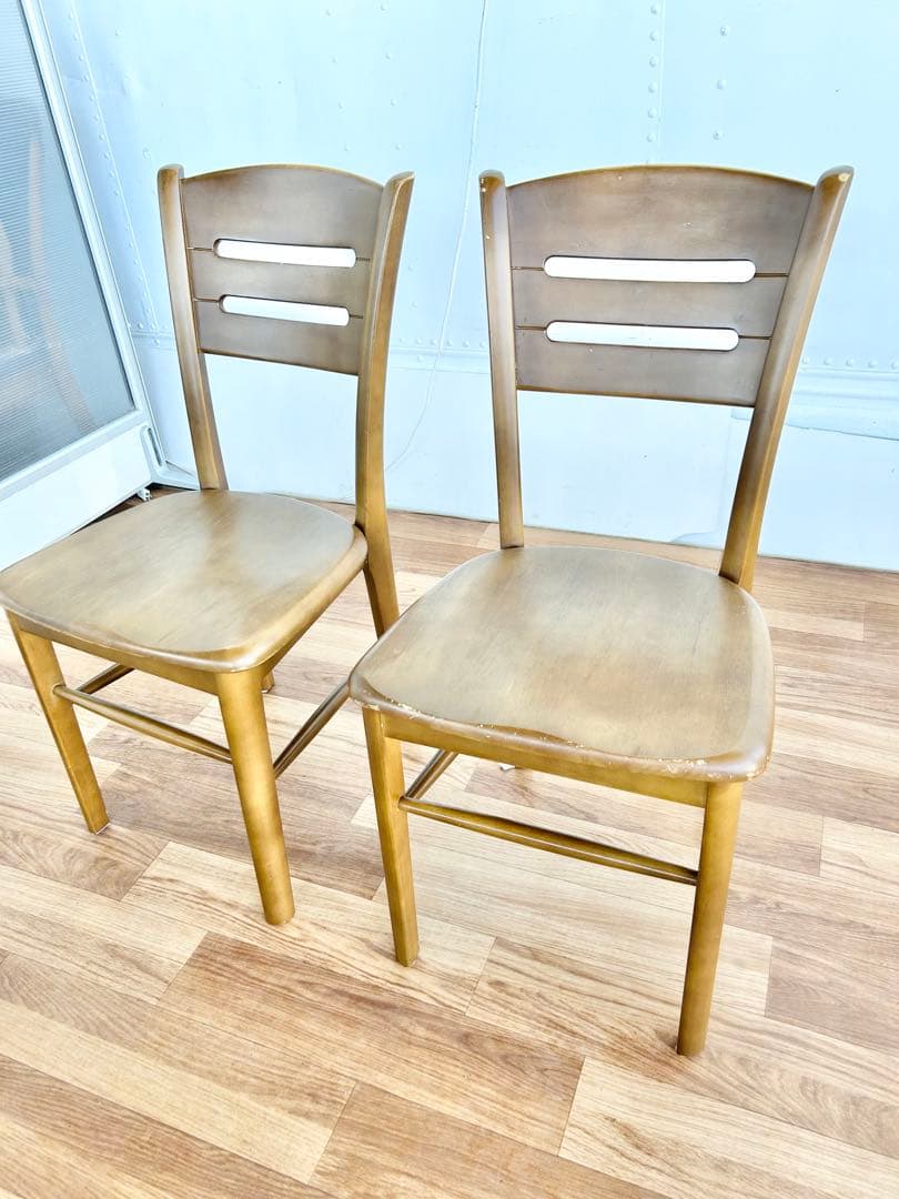 587 マルニ木工 ダイニングチェア 2脚セット 木製 椅子 北欧風 ナチュラル