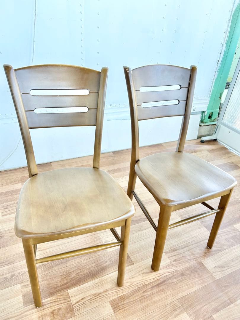 587 マルニ木工 ダイニングチェア 2脚セット 木製 椅子 北欧風 ナチュラル