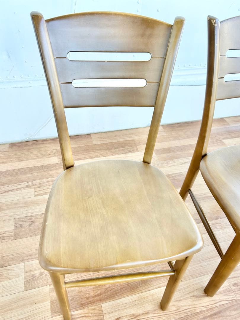 587 マルニ木工 ダイニングチェア 2脚セット 木製 椅子 北欧風 ナチュラル