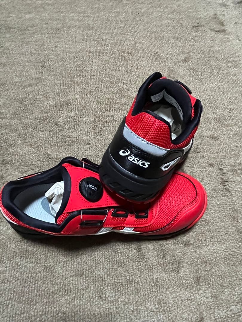 アシックス ウィンジョブBOAシステム 安全靴 赤