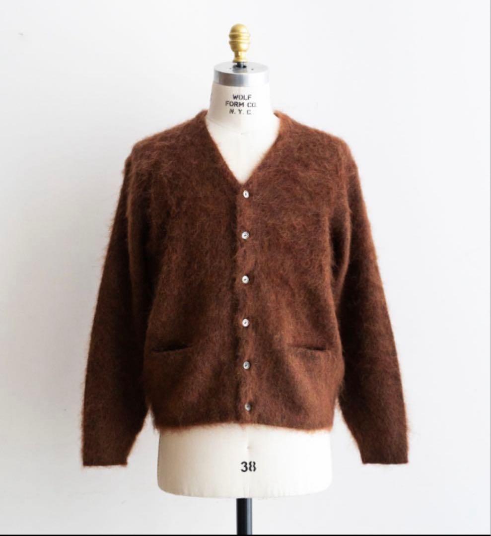 ほぼ新品 a.r.p. モヘアカーディガン マホガニーブラウン - メルカリ