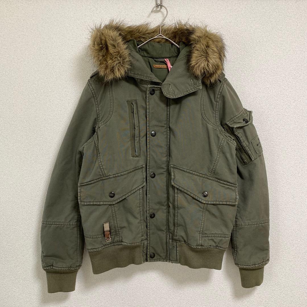 『DIESEL』 Y2K 短丈 N2B ファー フライトジャケット MA-1 L