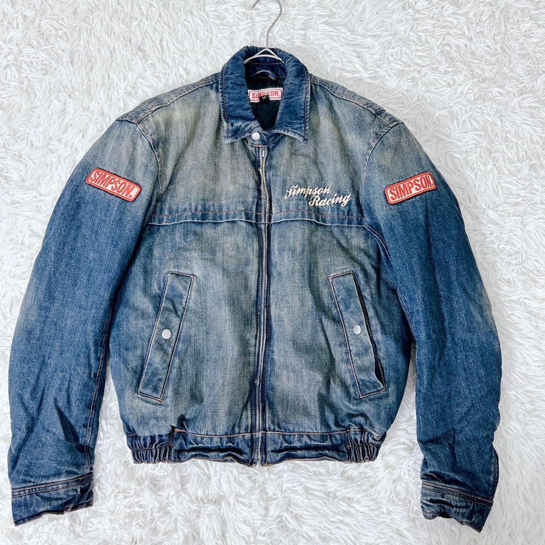 SIMPSON デニム レーシング　ジャケット 中綿 M 刺繍ロゴ　シンプソン