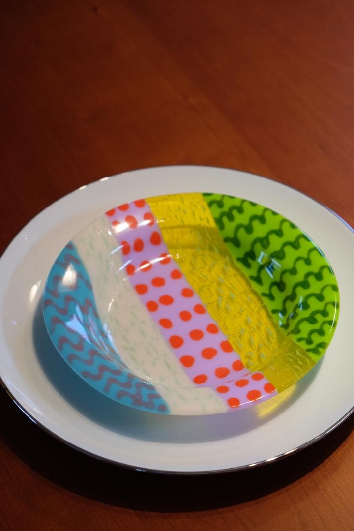 田子美紀 ガラス 皿 プレート 検/江波冨士子 本田あつみ 黒川登紀子 伊藤聡信