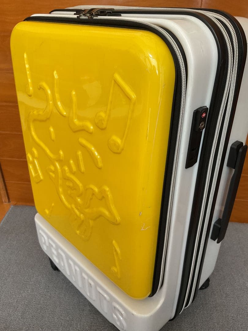 ピーナッツ　スヌーピー　キャリーバッグ エンボスジッパーキャリー　Mサイズ　鍵付