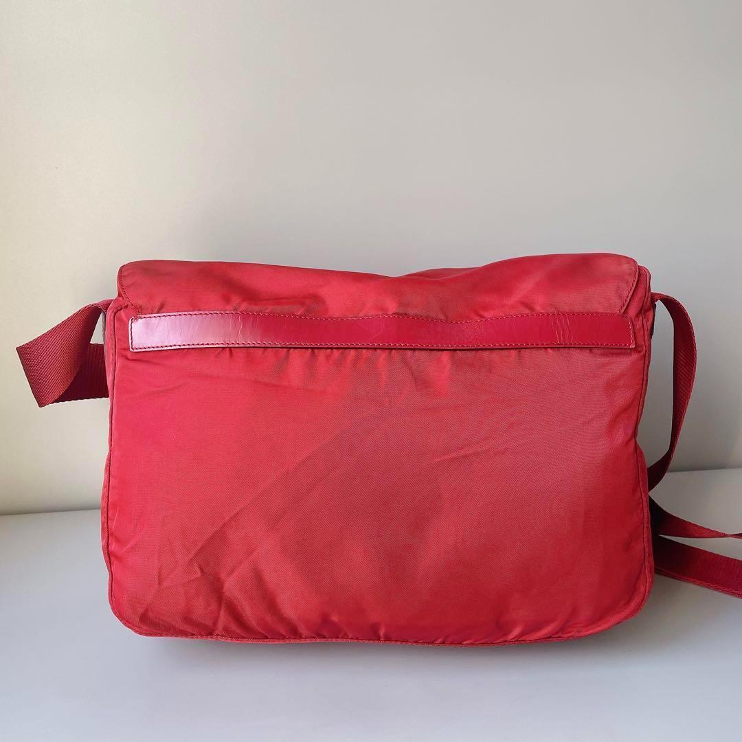 大人気PRADA プラダ ナイロン ショルダーバッグ レッド BT6671 - メルカリ