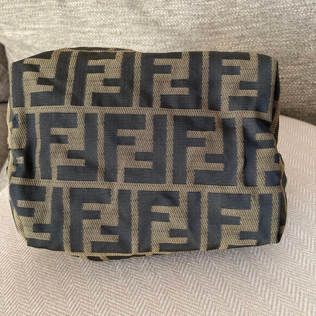 フェンディ FENDI ロゴプリント ポーチ ズッカ バニティ ヴィンテージ