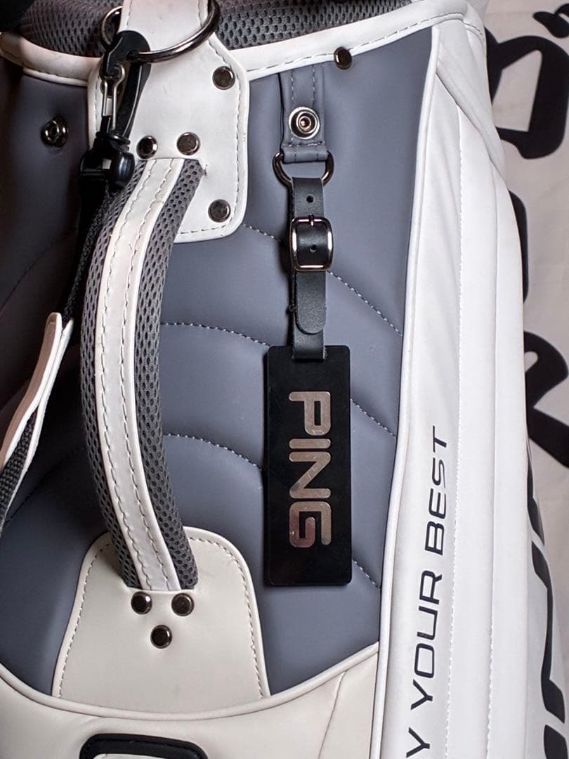 ❤*☻様 ピンPINGキャディバッグ9.5型美品フード無❗️ソフトタイプPU C