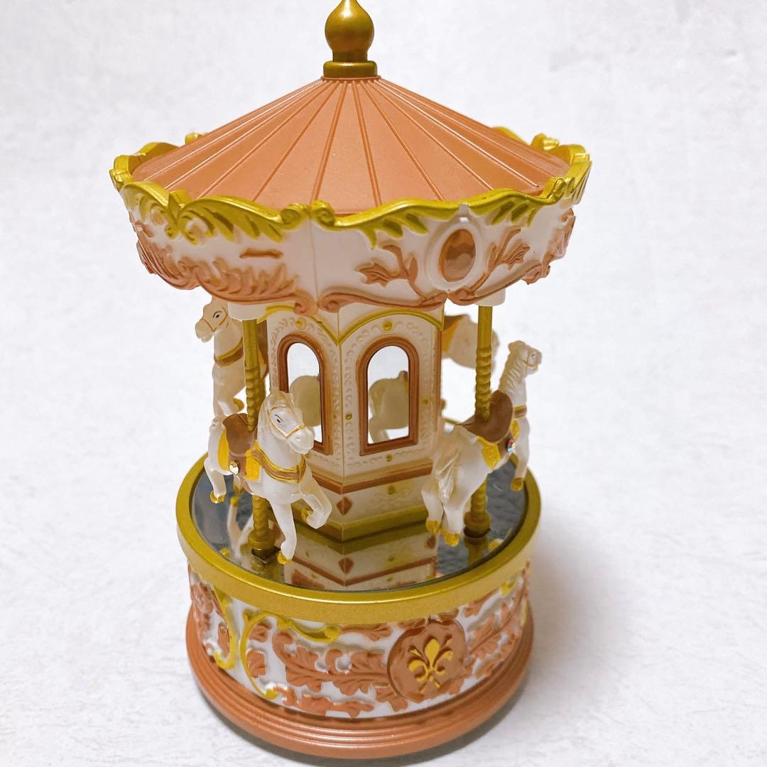 オルゴール メリーゴーランド SANKYO 回転木馬 美女と野獣 - メルカリ