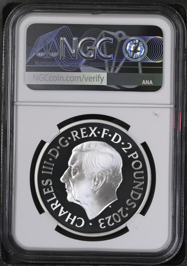 最高鑑定 イギリス 2023年 PF70 ウルトラカメオ シャーリー・バッシー