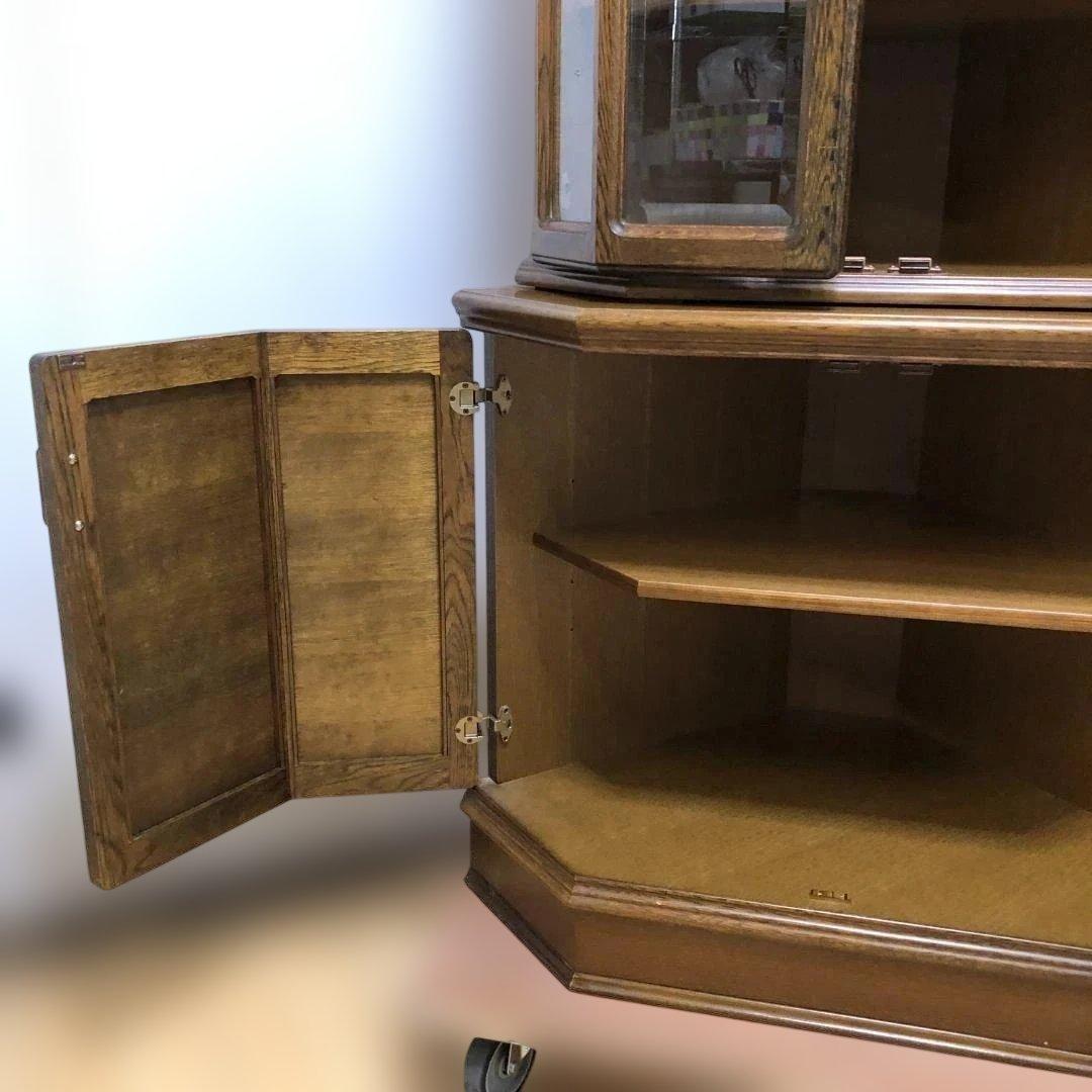 【送料無料】池太木工 シャネル コーナー飾棚 ガラスキャビネット 250720-