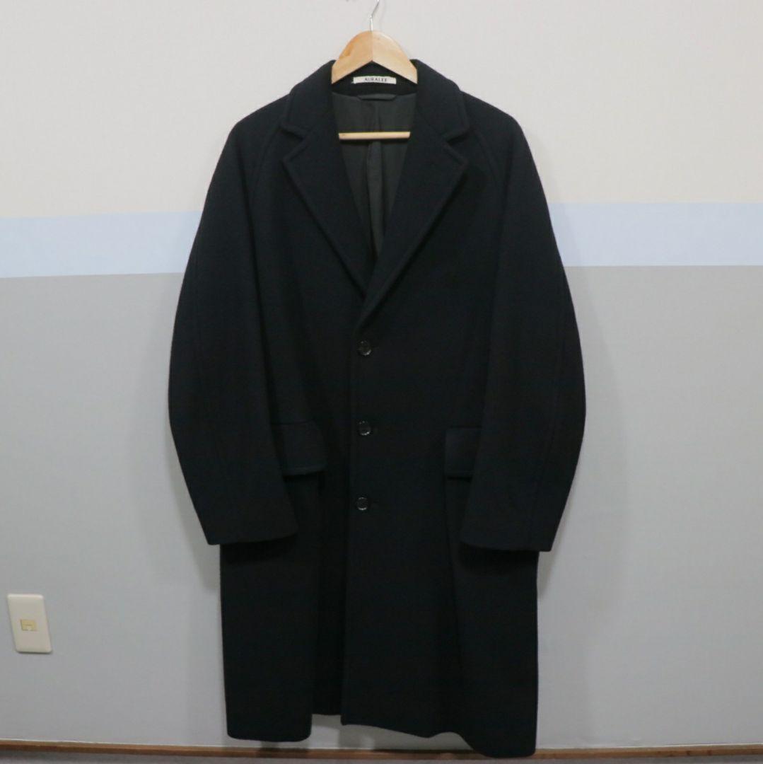 AURALEE 19AW カシミヤウールモッサー チェスターフィールドコート