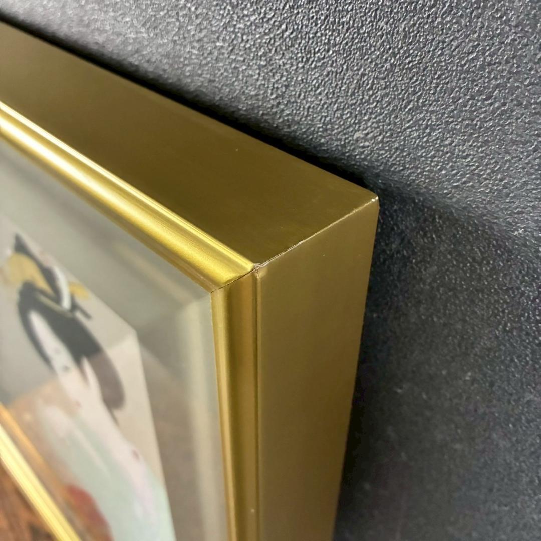 上村松園「新蛍」シルクスクリーン 日芸版画院 証明シール有 額縁入り 美人画