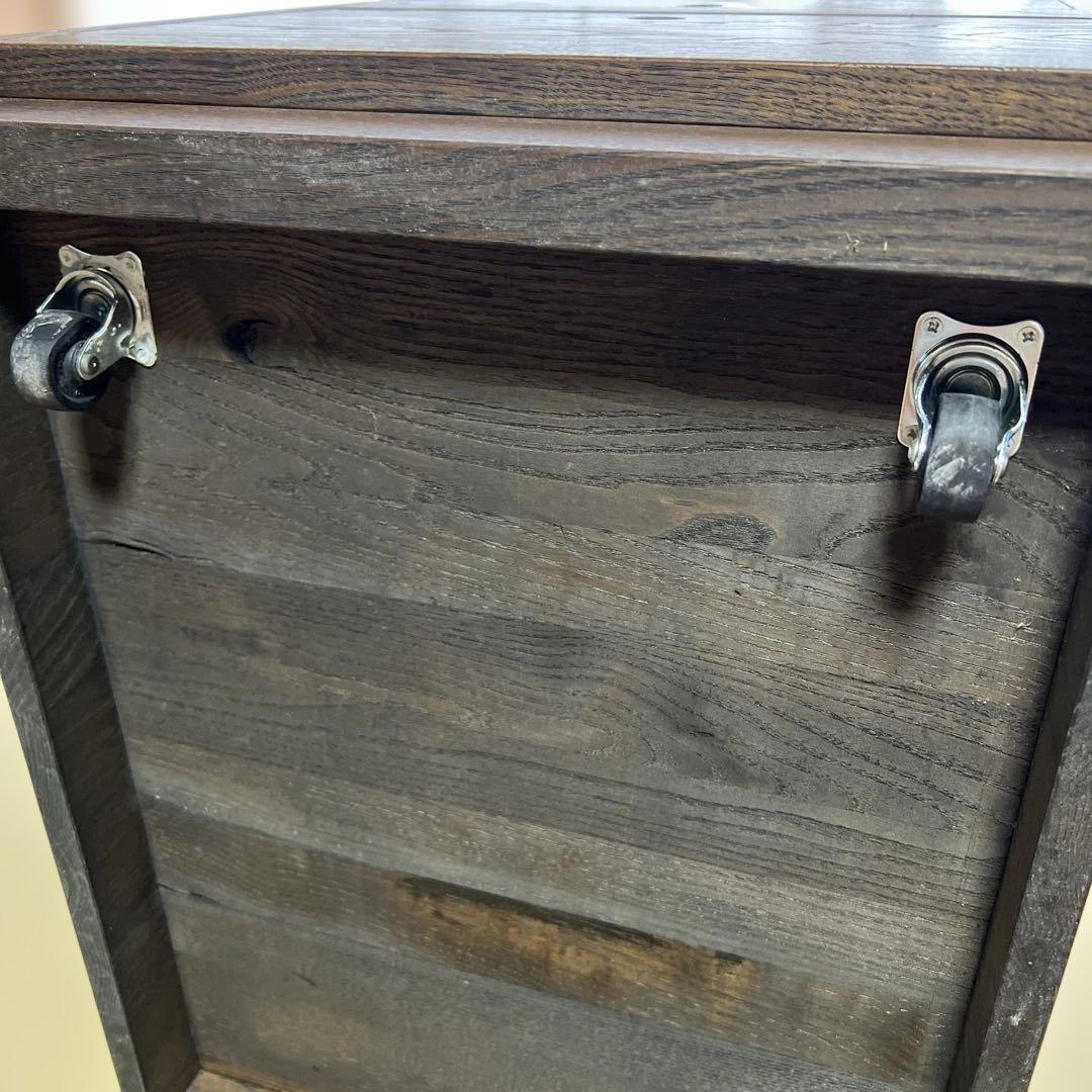 【引き取り可能】木製4段チェスト ダークブラウン